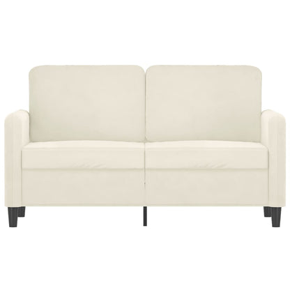 Tweezitsbank 120 cm fluweel crèmekleurig