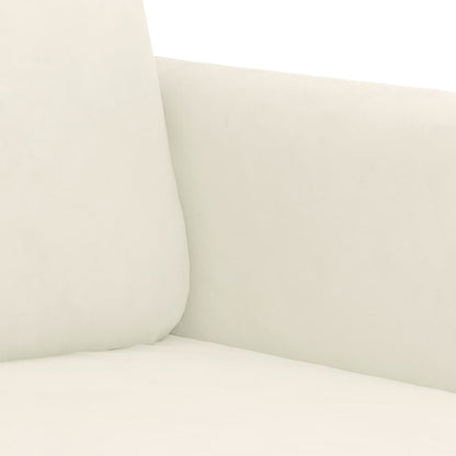 Tweezitsbank 120 cm fluweel crèmekleurig