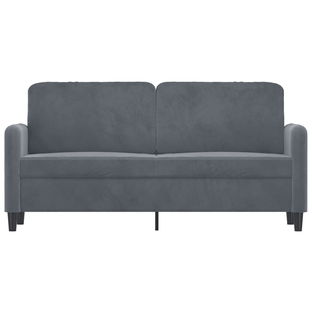 Tweezitsbank 140 cm fluweel donkergrijs
