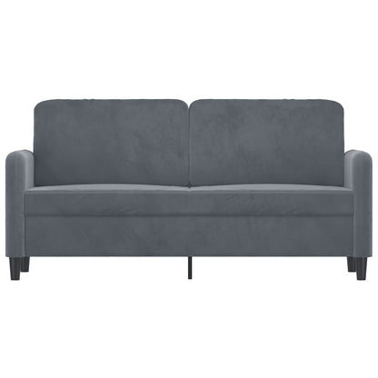 Tweezitsbank 140 cm fluweel donkergrijs