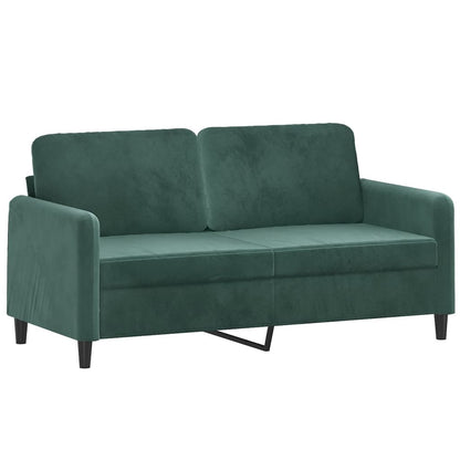 Tweezitsbank 140 cm fluweel donkergroen