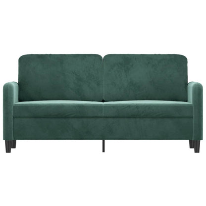 Tweezitsbank 140 cm fluweel donkergroen