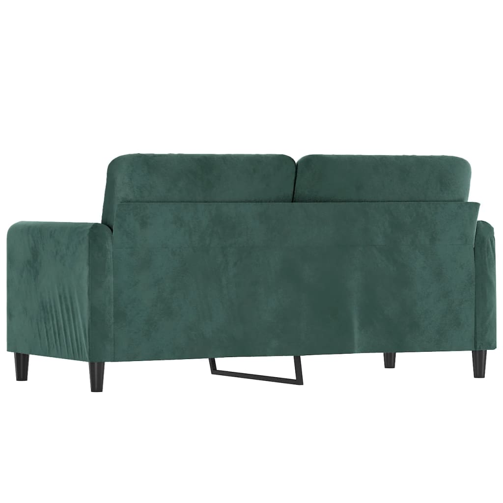 Tweezitsbank 140 cm fluweel donkergroen