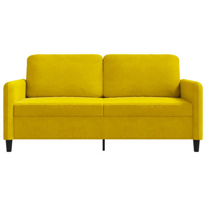 Tweezitsbank 140 cm fluweel geel