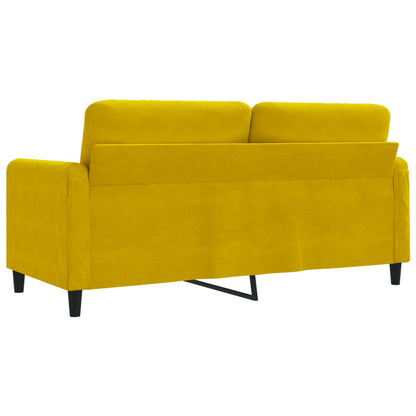 Tweezitsbank 140 cm fluweel geel
