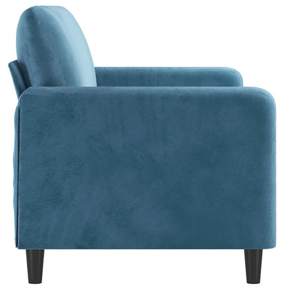 Tweezitsbank 140 cm fluweel blauw