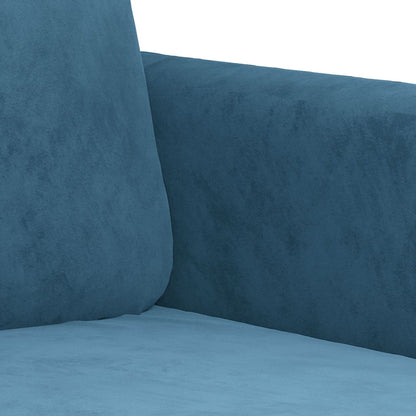Tweezitsbank 140 cm fluweel blauw