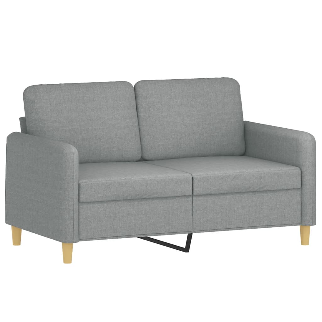 Tweezitsbank 120 cm stof lichtgrijs