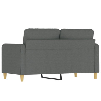 Tweezitsbank 120 cm stof donkergrijs