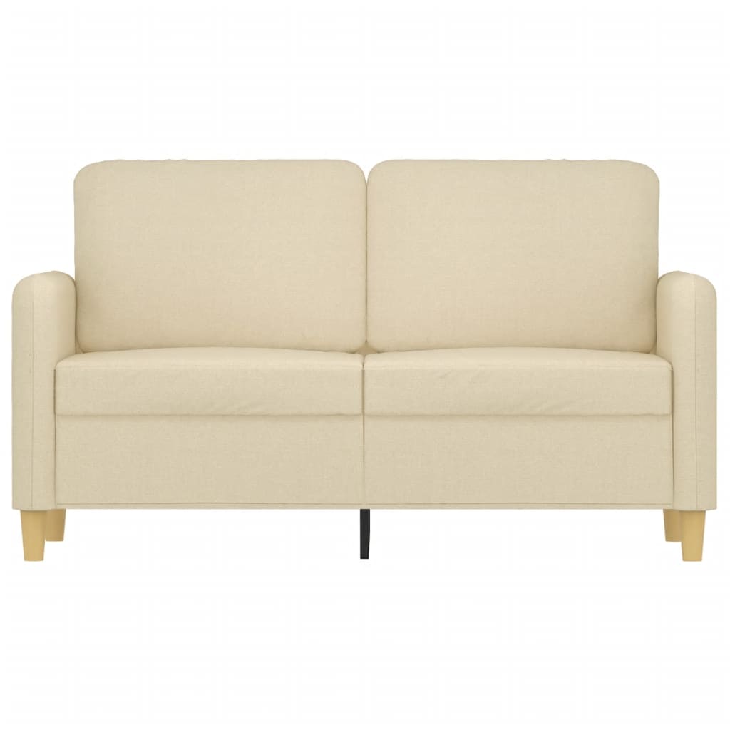 Tweezitsbank 120 cm stof crèmekleurig