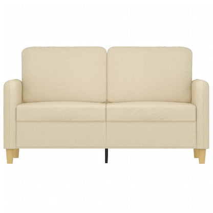 Tweezitsbank 120 cm stof crèmekleurig