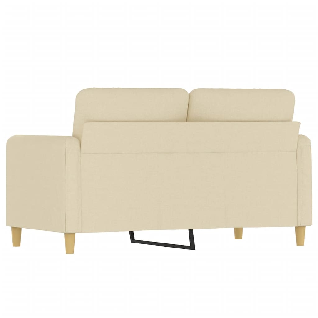 Tweezitsbank 120 cm stof crèmekleurig