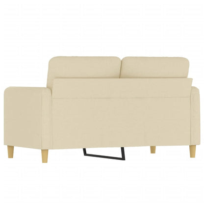 Tweezitsbank 120 cm stof crèmekleurig