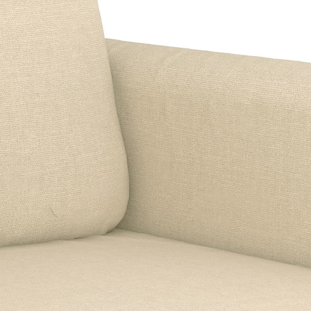 Tweezitsbank 120 cm stof crèmekleurig