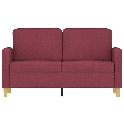 Tweezitsbank 120 cm stof wijnrood