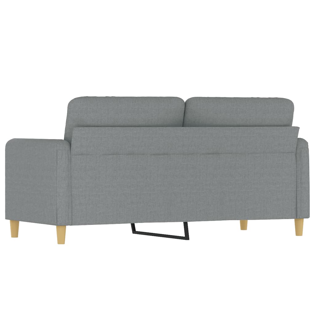 Tweezitsbank 140 cm stof lichtgrijs