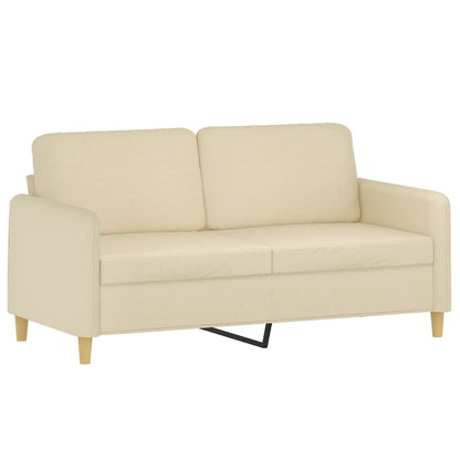 Tweezitsbank 140 cm stof crèmekleurig