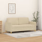 Tweezitsbank 140 cm stof crèmekleurig
