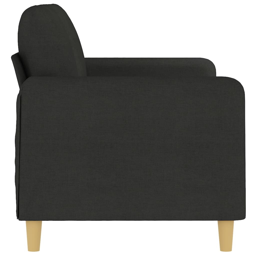 Tweezitsbank 140 cm stof zwart