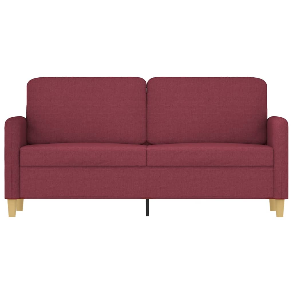 Tweezitsbank 140 cm stof wijnrood