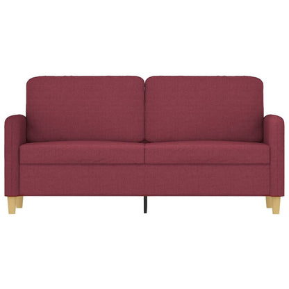 Tweezitsbank 140 cm stof wijnrood