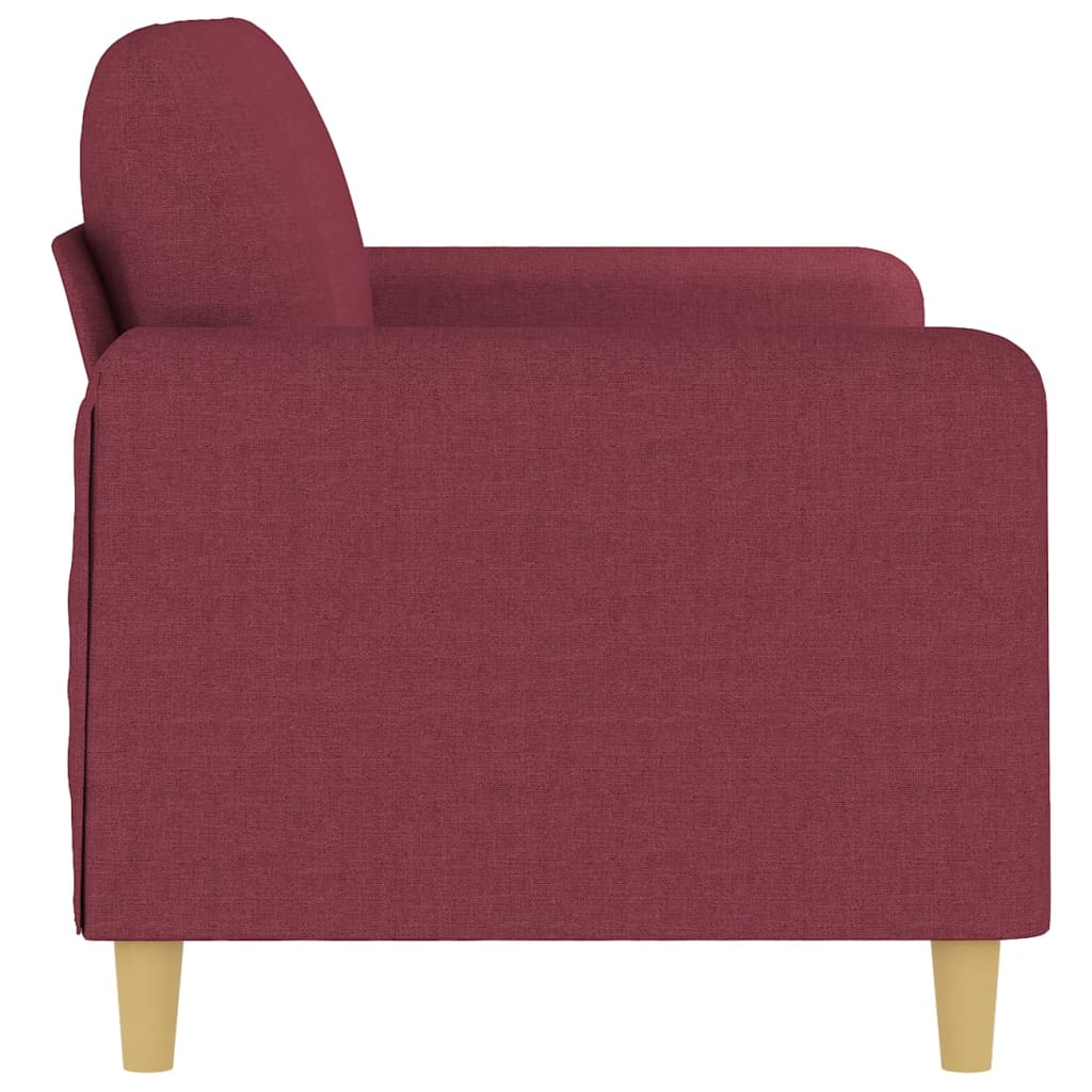 Tweezitsbank 140 cm stof wijnrood