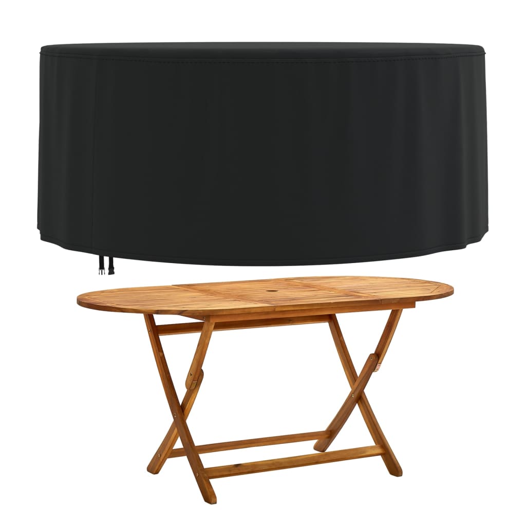 Tuinmeubelhoes rond 420D Ø 182x71 cm oxford zwart