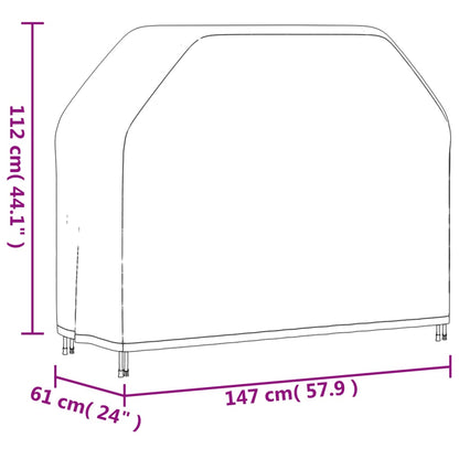 Barbecuehoes 147x61x112 cm 420D oxford zwart