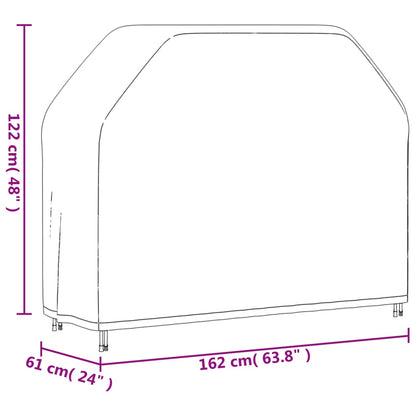 Barbecuehoes 162x61x122 cm 420D oxford zwart