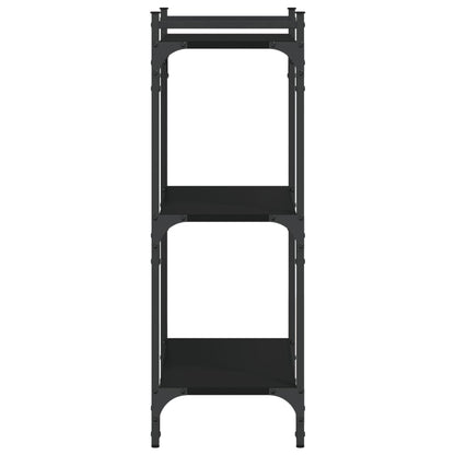 Boekenkast 3-laags 60x30x86 cm bewerkt hout zwart