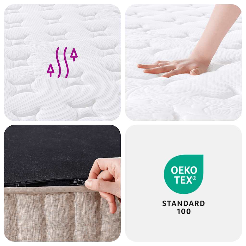 Pocketveringmatras middelhard 140x200 cm