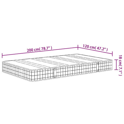 Binnenveringmatras middelhard 120x200 cm