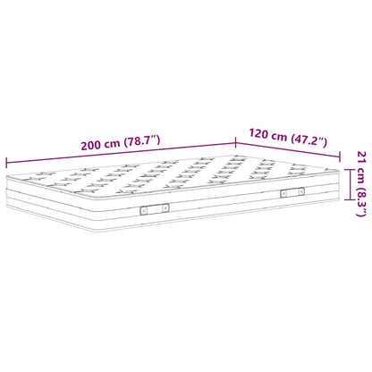 Binnenveringmatras middelhard 120x200 cm