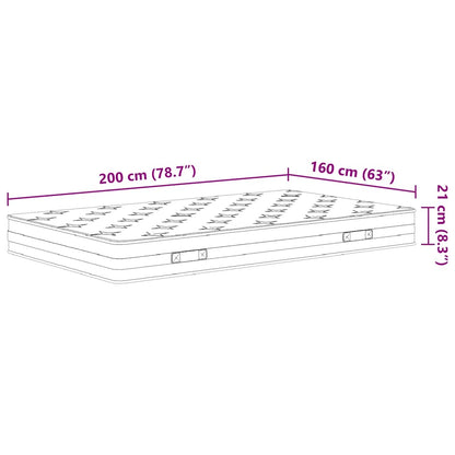 Binnenveringmatras middelhard 160x200 cm