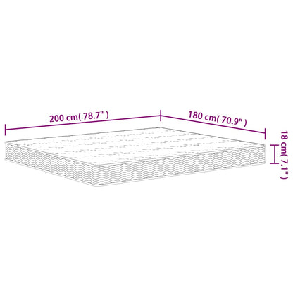 Binnenveringmatras middelhard 180x200 cm