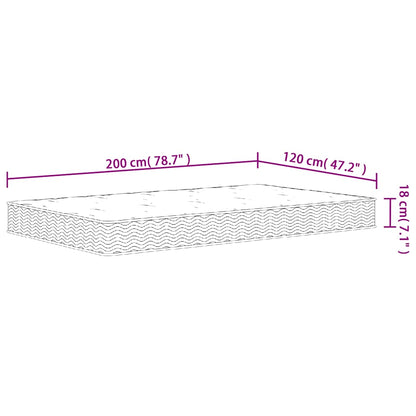 Binnenveringmatras middelhard 120x200 cm