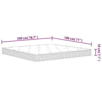 Binnenveringmatras middelhard 180x200 cm