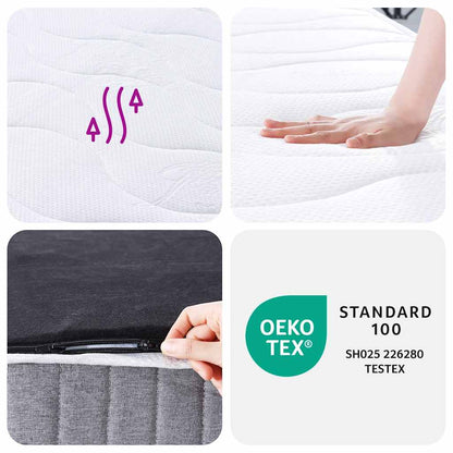 Pocketveringmatras middelhard 100x200 cm