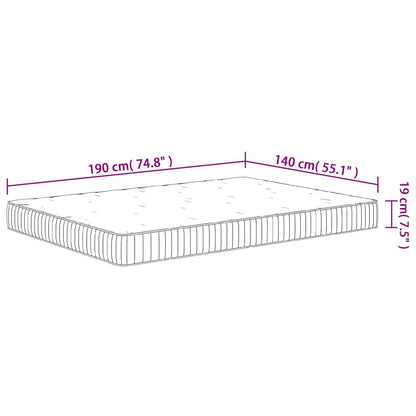 Pocketveringmatras middelhard 140x190 cm