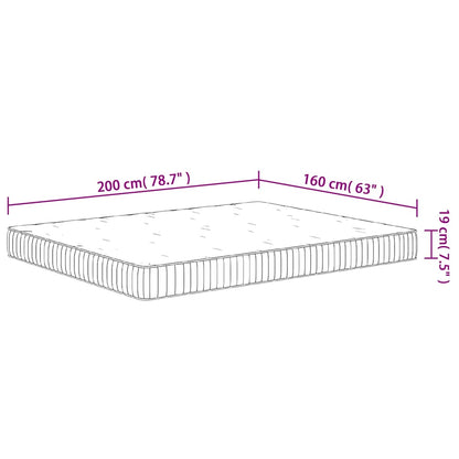 Pocketveringmatras middelhard 160x200 cm
