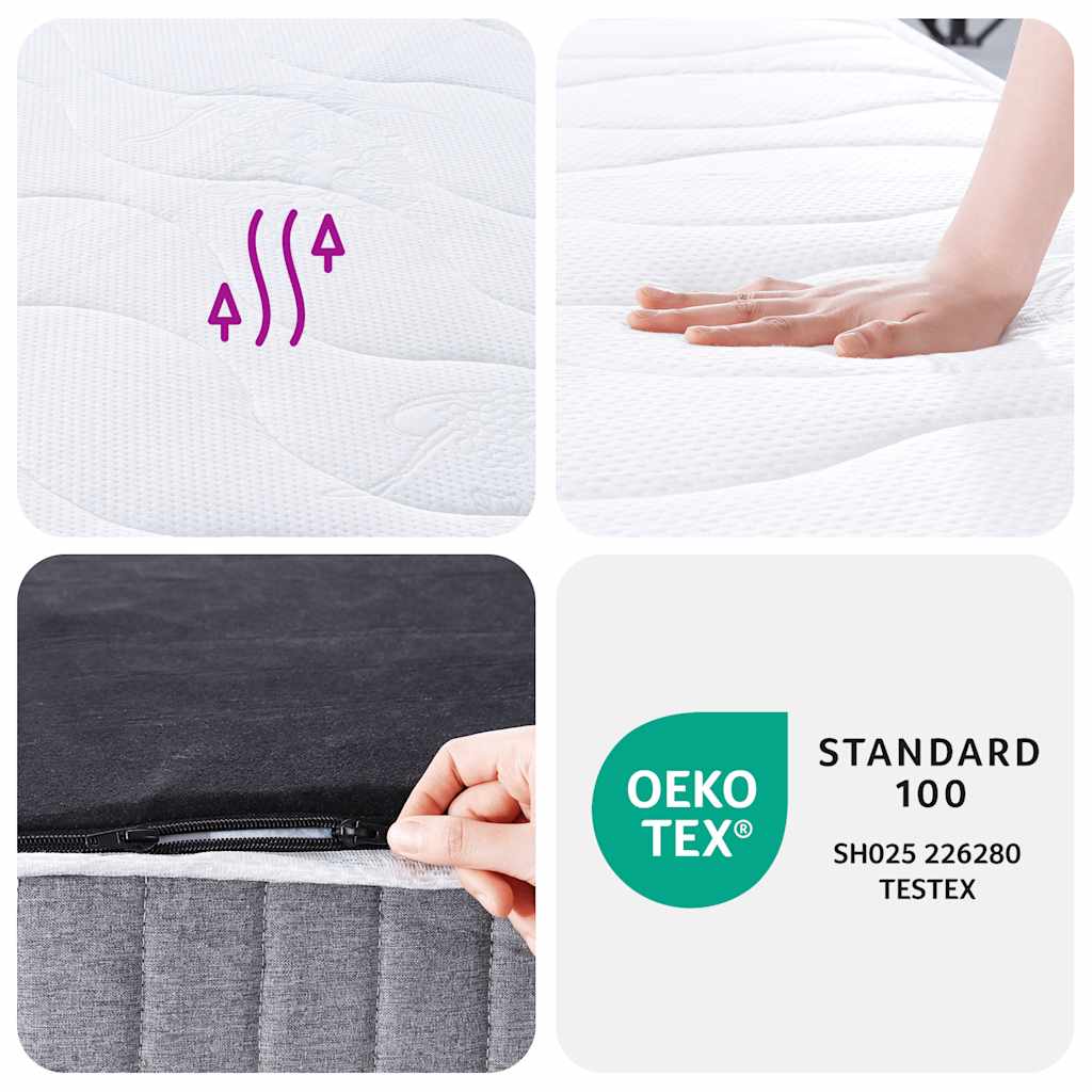 Pocketveringmatras middelhard 100x220 cm