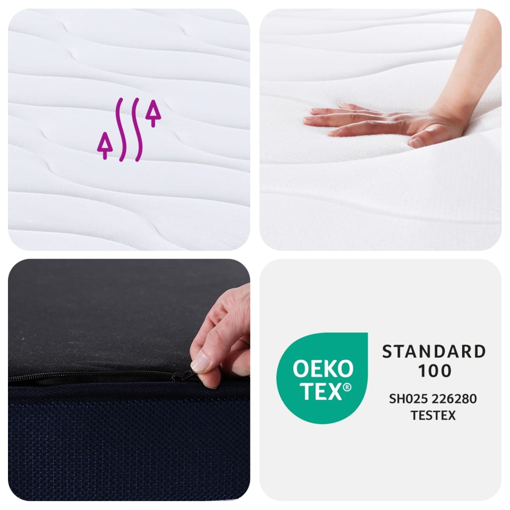 Pocketveringmatras middelhard-hard 90x200 cm