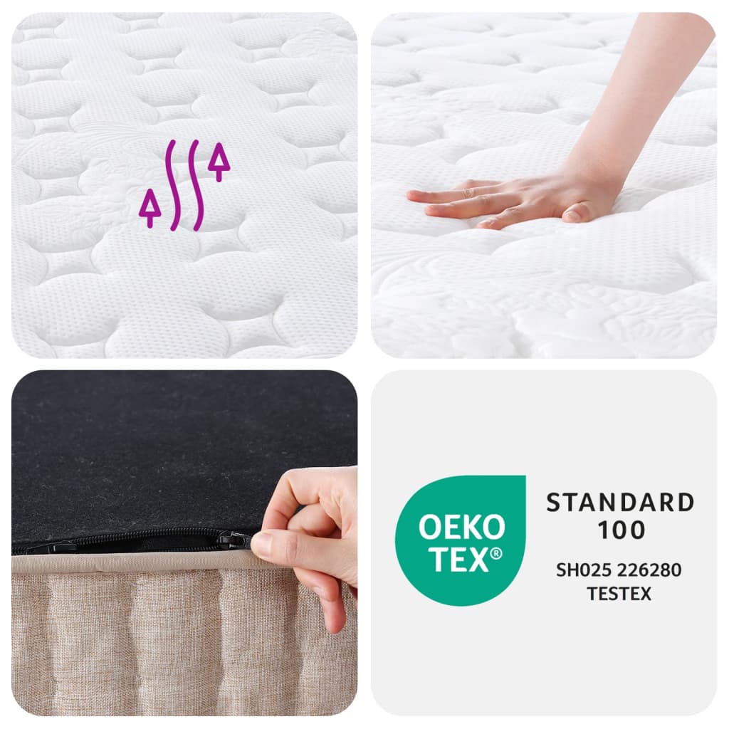 Pocketveringmatras middelhard 80x200 cm
