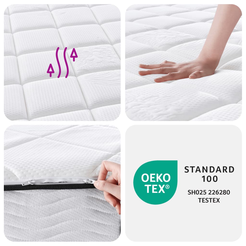 Pocketveringmatras middelhard-plus 70x200 cm