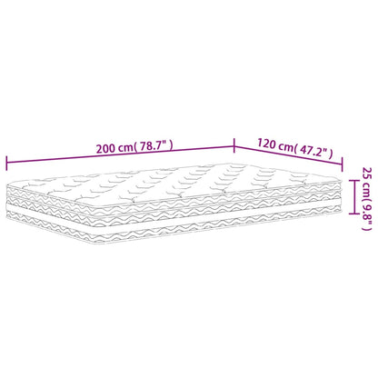 Pocketveringmatras middelhard 120x200 cm