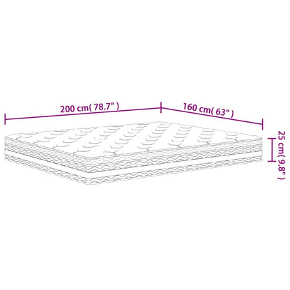 Pocketveringmatras middelhard 160x200 cm
