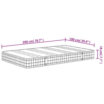 Binnenveringmatras middelhard 100x200 cm