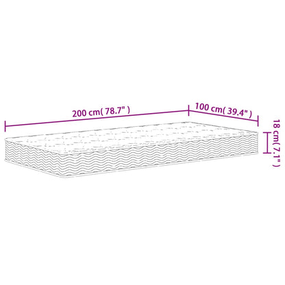 Binnenveringmatras middelhard 100x200 cm