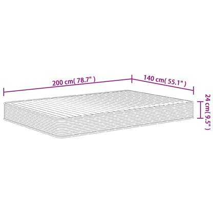 Schuimmatras middelzacht 140x200 cm