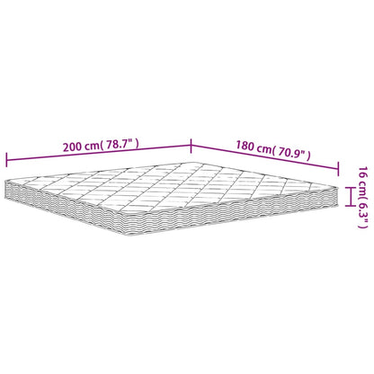 Schuimmatras middelzacht 180x200 cm